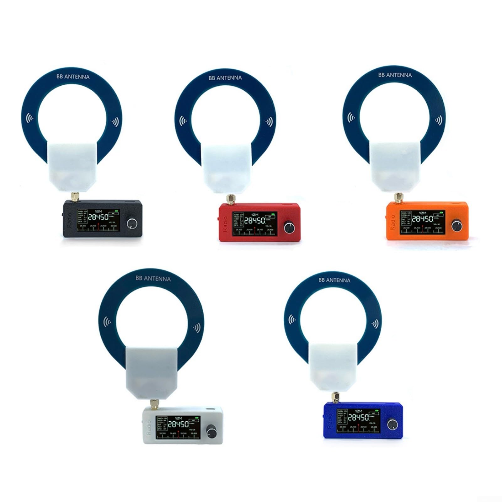 SI4732 Tragbarer Funkempfänger, 0,5–108 MHz, LSB, USB, AM, FM, Mini-Taschenradio mit Breitbandschleifenantenne, ESP32-S3, 4,8 cm IPS-Bildschirm, Hellrot