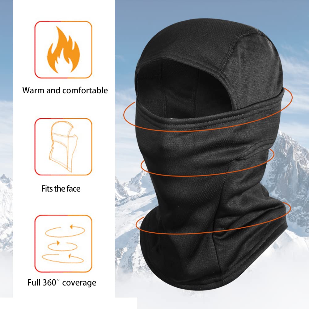 Sturmhaube, mit Fleece gefüttert, dicke Skimaske, Winter, warm, Camouflage, Gesichtsmaske für Männer und Frauen, winddicht, Halstuch, Motorrad, Radfahren