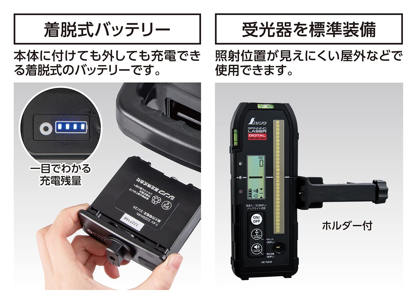 Amazon.co.jp: シンワ測定(Shinwa Sokutei) スピニングレーザー H－3 