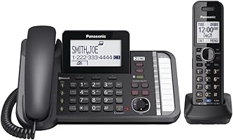 PANASONIC KX-TG9581B DECT 6.0 1.9 GHz Link2Cell(R) 2-Line Digital Cordless Phone (1 Handset) - ONE YEAR LIMITED Warranty by Panasonic