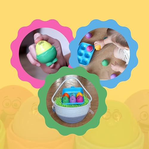 Miniatura 2 de Lil' Yolkers - Juego de huevos para habilidades sensoriales y motoras para niños a partir de 12 meses, juego educativo a juego, rompecabezas