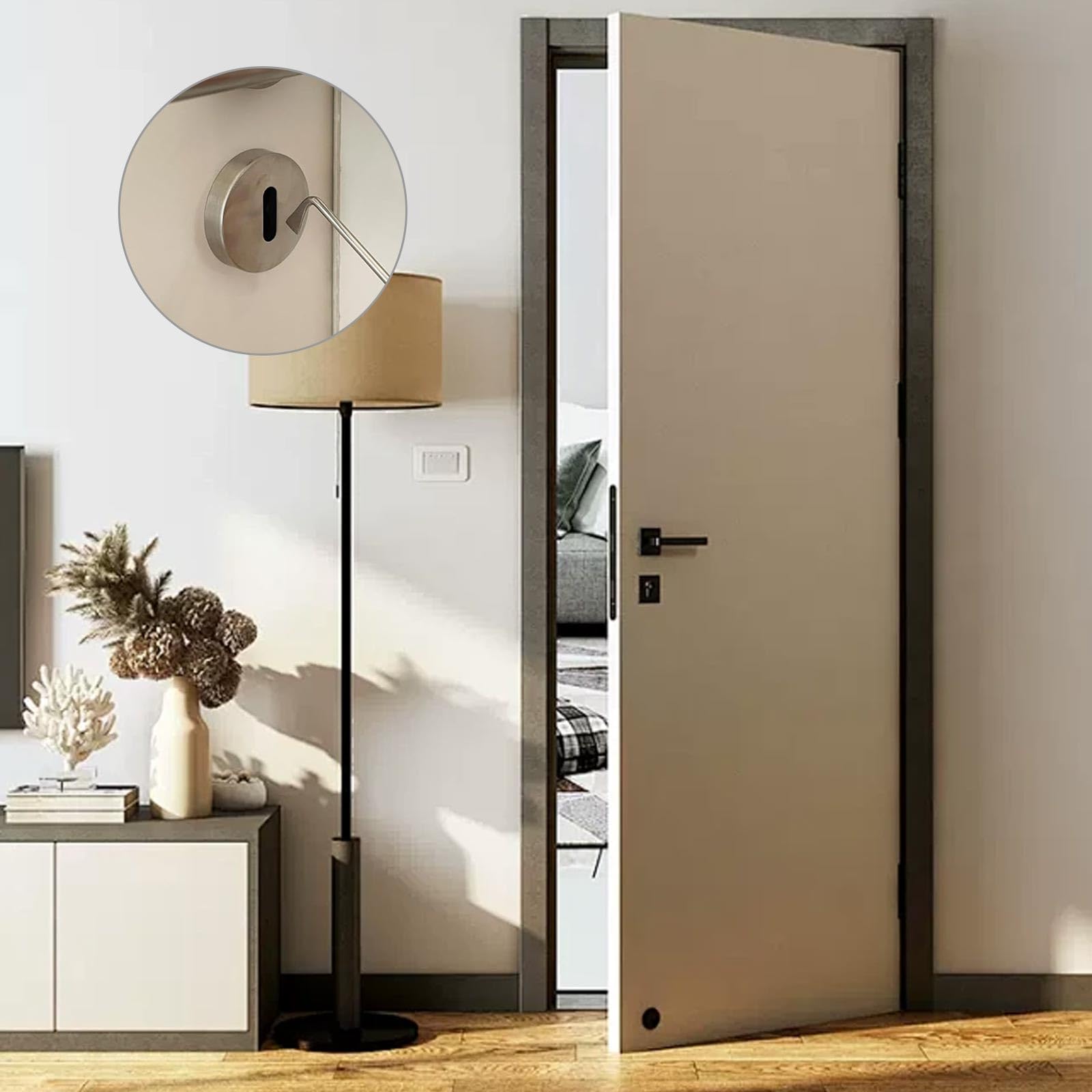 Chiave Universale per Serrature, 2 Pezzi in Acciaio Inossidabile Chiave Passepartout Universale, 2 Specifiche, Portatile Chiave Apriporta Universale, Argento, per Aprire Porte Stanze e Bagno
