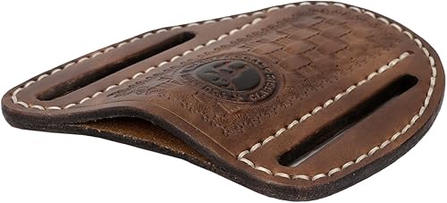 Miniatura 7 de Tourbn Tourbon Funda plegable de cuero para cinturón, funda EDC para hombre, Cross Draw lado derecho, portador de cuchillos trampero con parte