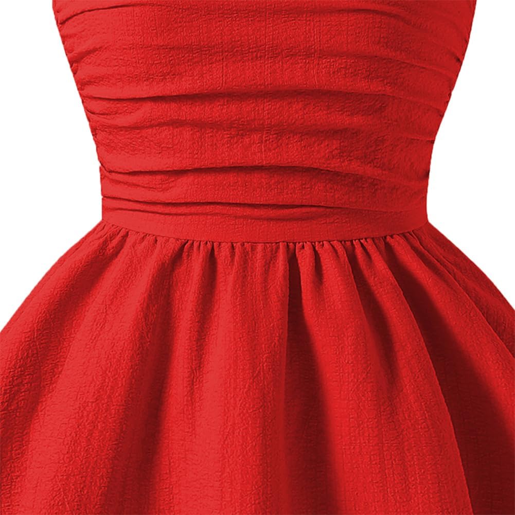 IBAKOM Girl Summer Smocked Dress Teen Graduation School Prom Frock Tween Wedding First Communion Junior Homecoming Dress - Image 4