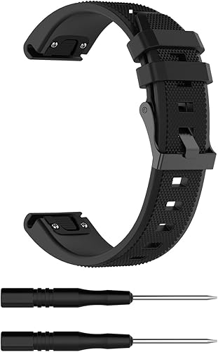Miniatura 1 de Correa de repuesto para Garmin Fenix 5Fenix 6 ProFenix 7Forerunner 955945935Approach S62Correa de repuesto de silicona de 0.866 in para hombres y