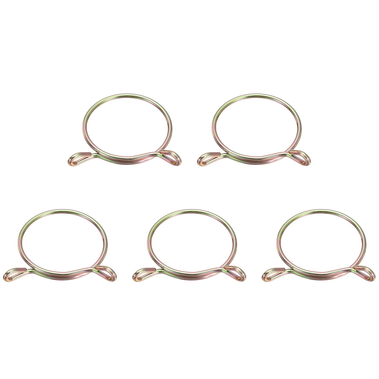 uxcell Fuel Line Hose Clips, 5Pcs 50mm ID 56mm Max. ID 304 Stainless Steel Water Pipe Air Tubing Spring Hose Clamps for Motorcycle Scooter ATV, Zinc