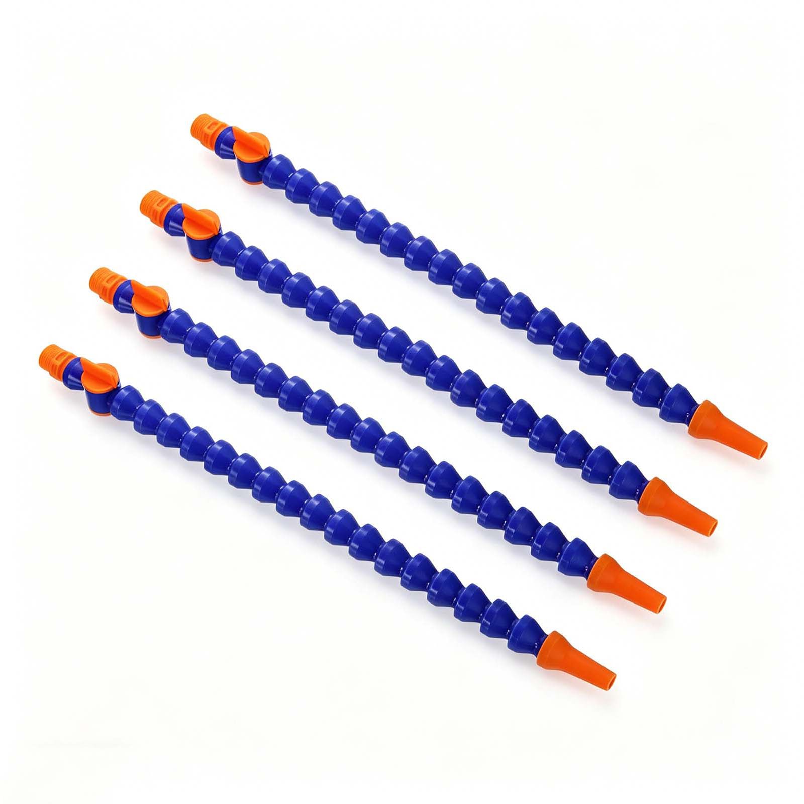Wyqxty With Switch Flexible Coolant Pipe Coolant Hose Set 4 Pcs Pipe Round Nozzle For Cnc Lathe Mill Multiple Sizes(,1/4 500Mm)
