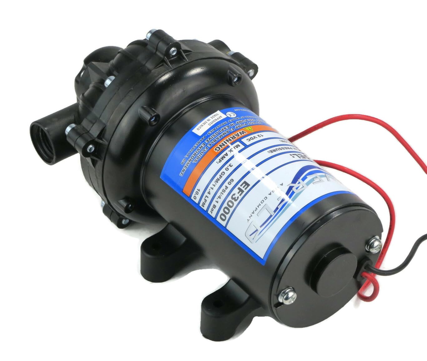 OEM | Everflo Pompe à membrane 3,0 GPM, 12 V, 60 PSI EF3000-BC, EF3000BC, 14190335