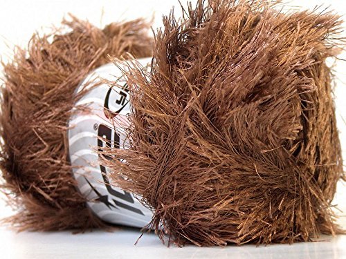 LG 100 gram Cocoa Brown Eyelash Yarn Ice Fun Fur