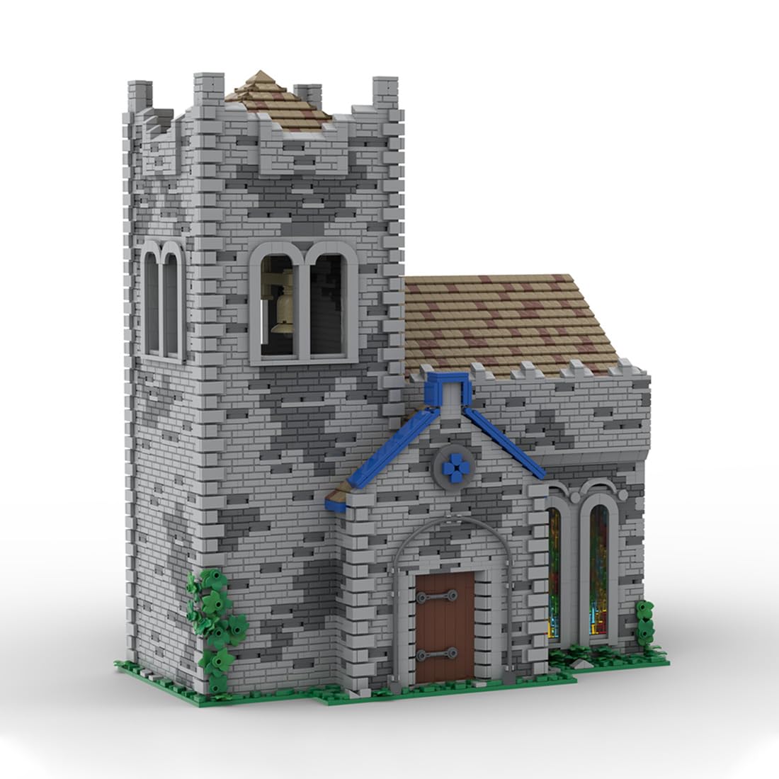 Klemmbausteine Mittelalterliches Dorf-Kloster-Bauklötze-Set, 7480PCS Modularer Baukasten mit - Sammlerdisplay für Erwachsene und Jugendliche, MOC-203438