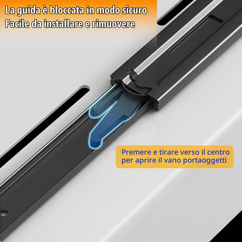 2PC Cassetti Estraibili Per Cucina,Cassetto Per Armadio In Acciaio Al Carbonio Robusto Di 42 Cm x 25 Cm x 7 Cm,Scorrevole,Con Adesivo Nano o Viti (a Scelta),Pezzi Adatto Per Cucina, Bagno e Soggiorno