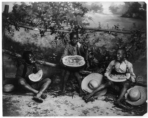 Photo: 3 African American Boys Eating Watermelon,c1902: Posters & Prints