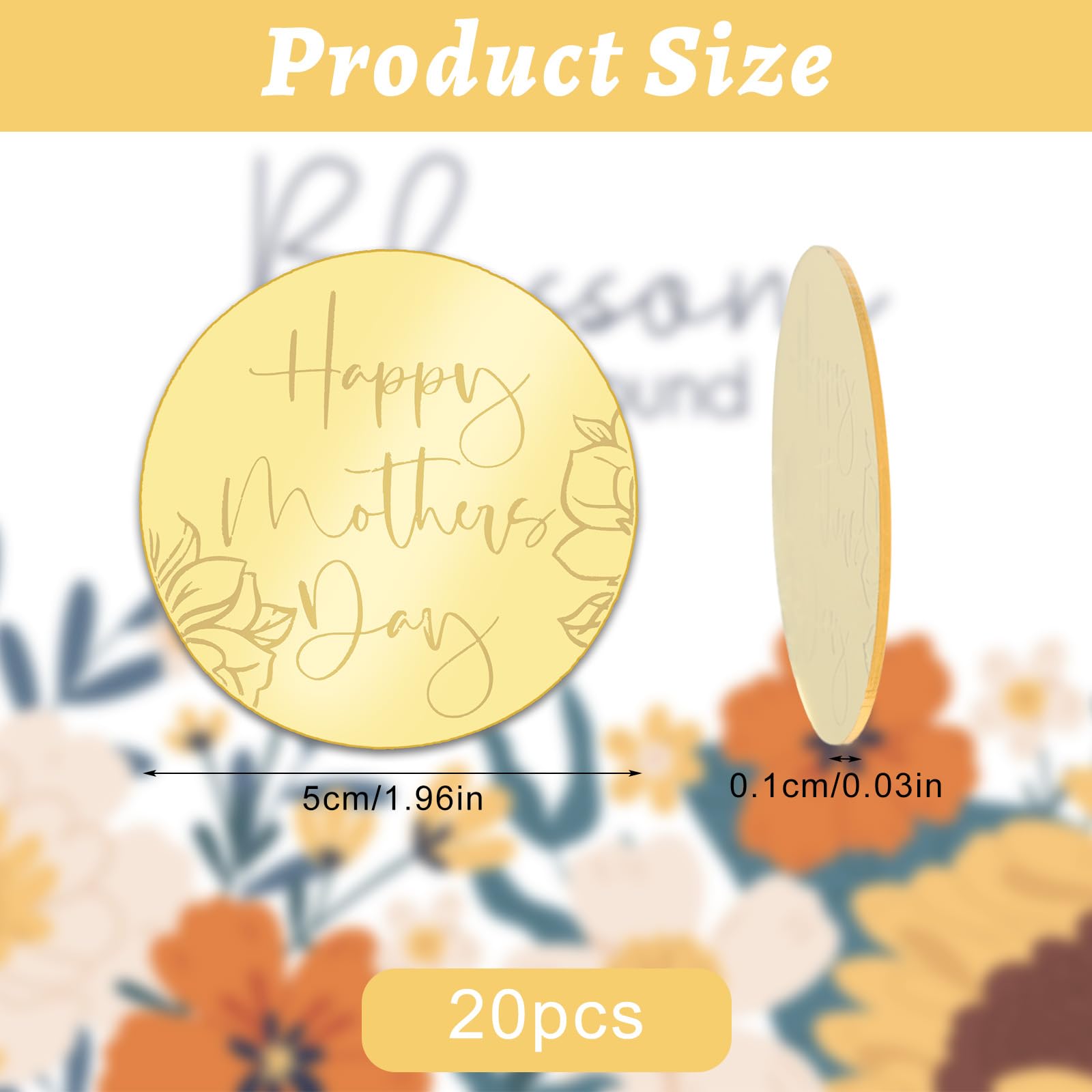 URROMA Mother's Day Cupcake Toppers - Image 2