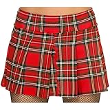 Incluye: solo falda. Adult Ladies 80\'s Tartan Punk Scottish School Skirt Fancy Dress