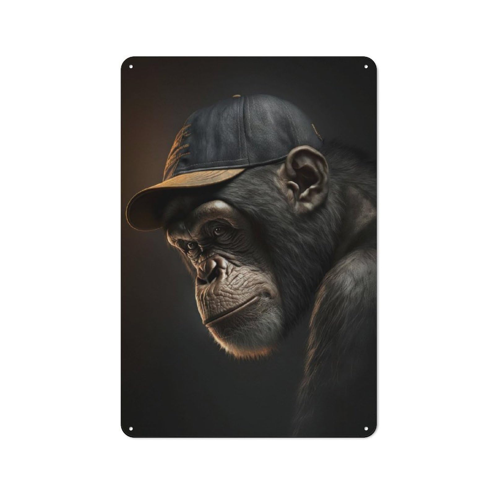 Rustic Cool Ape Tin Wall Sign 30x20cm, Kitchen Wall Decor for Bakery, Diner, Cafe Or Family Room