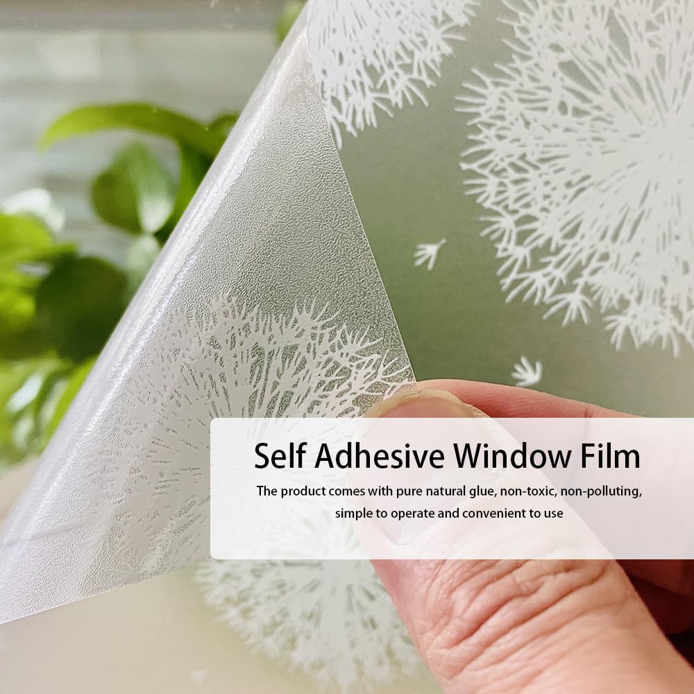 Película para ventanas Película de ventana mate 3D, película autoadhesiva de vidrieras de privacidad, pegatina de ventana esmerilada for puerta de casa Película opaca para ventanas(60 x 200 cm)