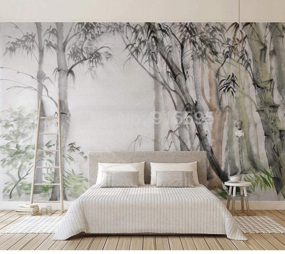 Papier peint mural de prestige forêt de bambous WLLLO grand format 400x280 cm