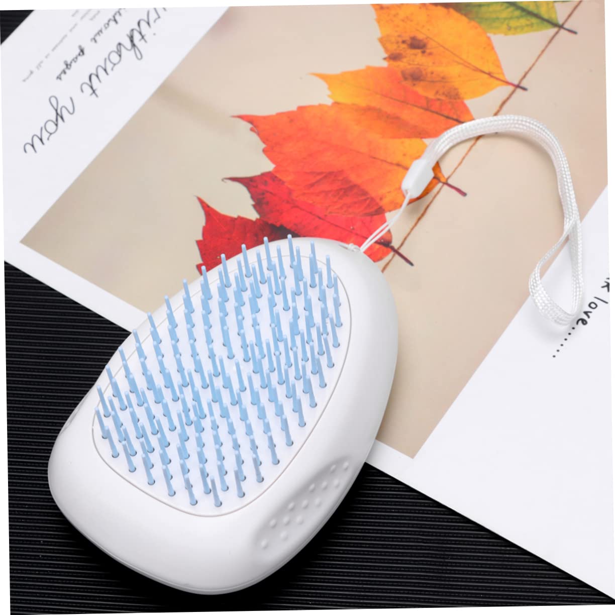 INOOMP 3piezas Cepillo Deshedding Para Peina Quitapelos Para Gatos y Herramienta De Limpieza Con Diseño Ergonómico y Lanyard Color Azul