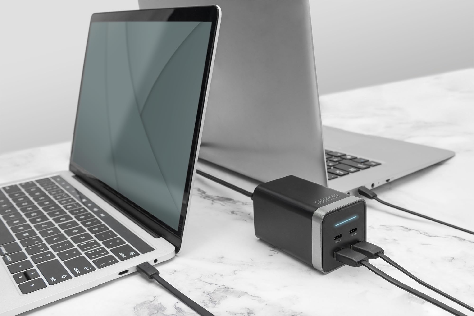 DIGITUS Caricabatterie universale GaN 150 W - 2 porte USB-C - 2 porte USB-A - Caricabatterie veloce Power Delivery 3.0 (PD 3.0) - Per iPhone, iPad, Samsung Galaxy, Pixel, Xiaomi, Motorola, Huawei