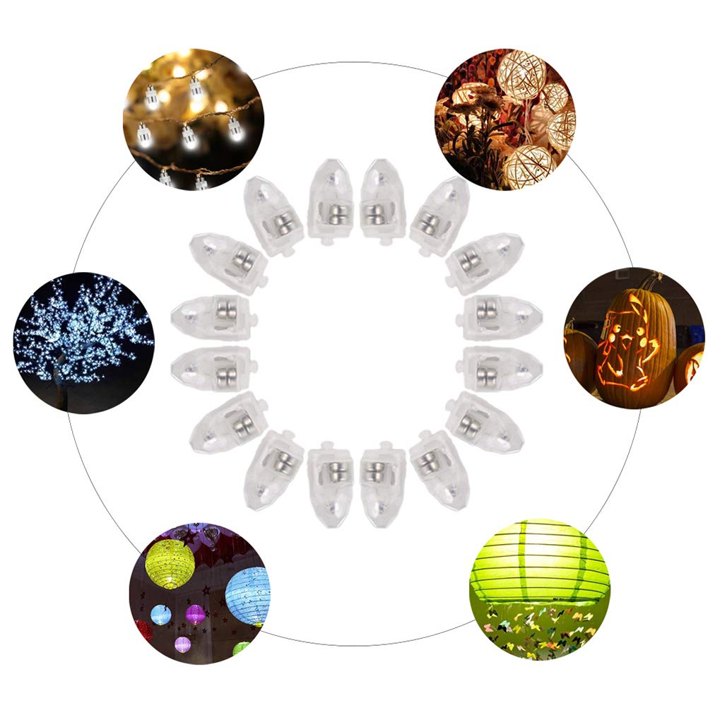 50 Pcs White LED Party Light for Lantern Balloons Weddings Festival Decorations. Your. Cozy. Decor:Creat. surprice. Will. Lantern.. Will. for. You. up. use. lamp. Light. (Colorful)