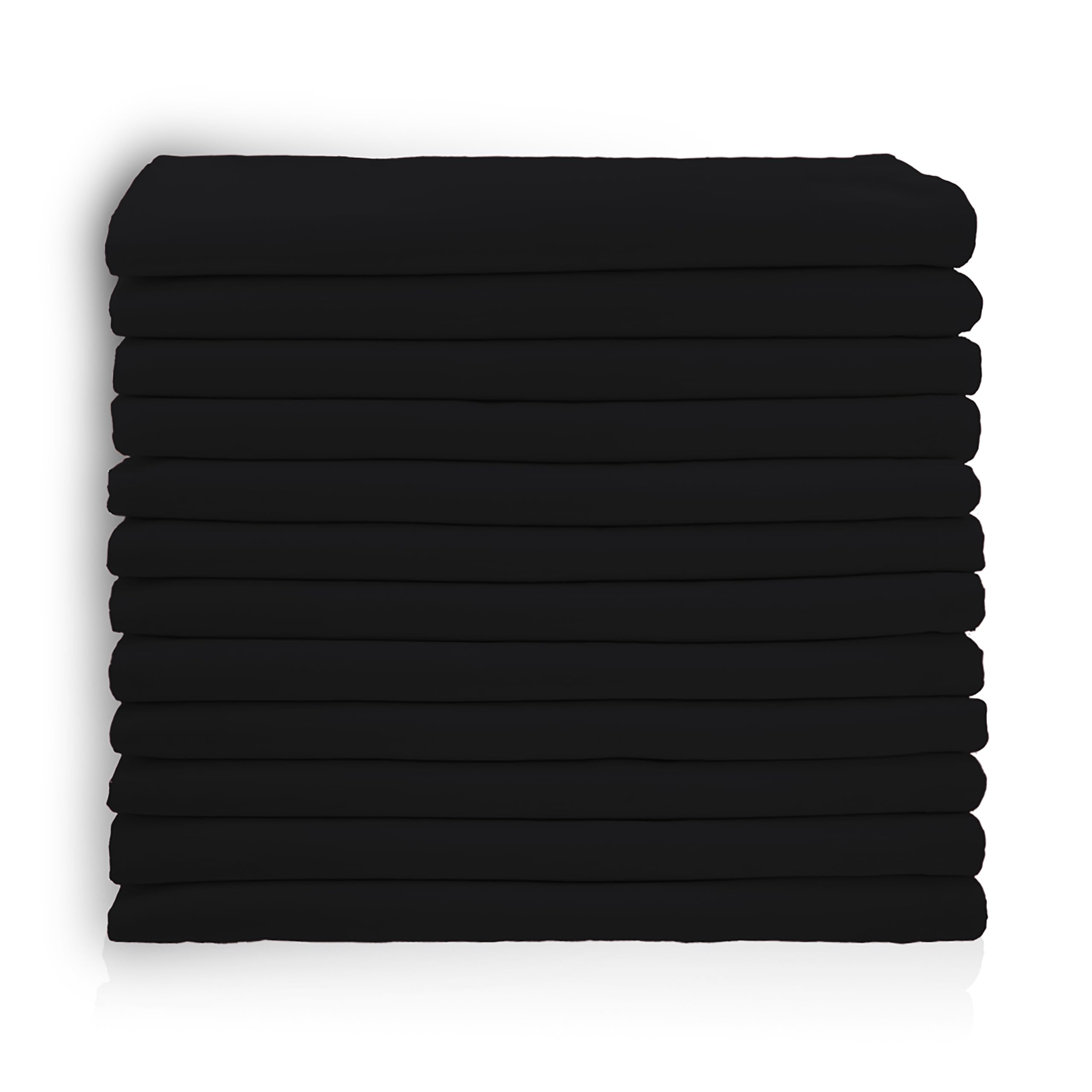 Serviettes en Tissu Noir Sweet Needle, très absorbantes pour Les déversements, lavables, sans Plis, réutilisables. pour Un Usage Quotidien (Lot de 12)