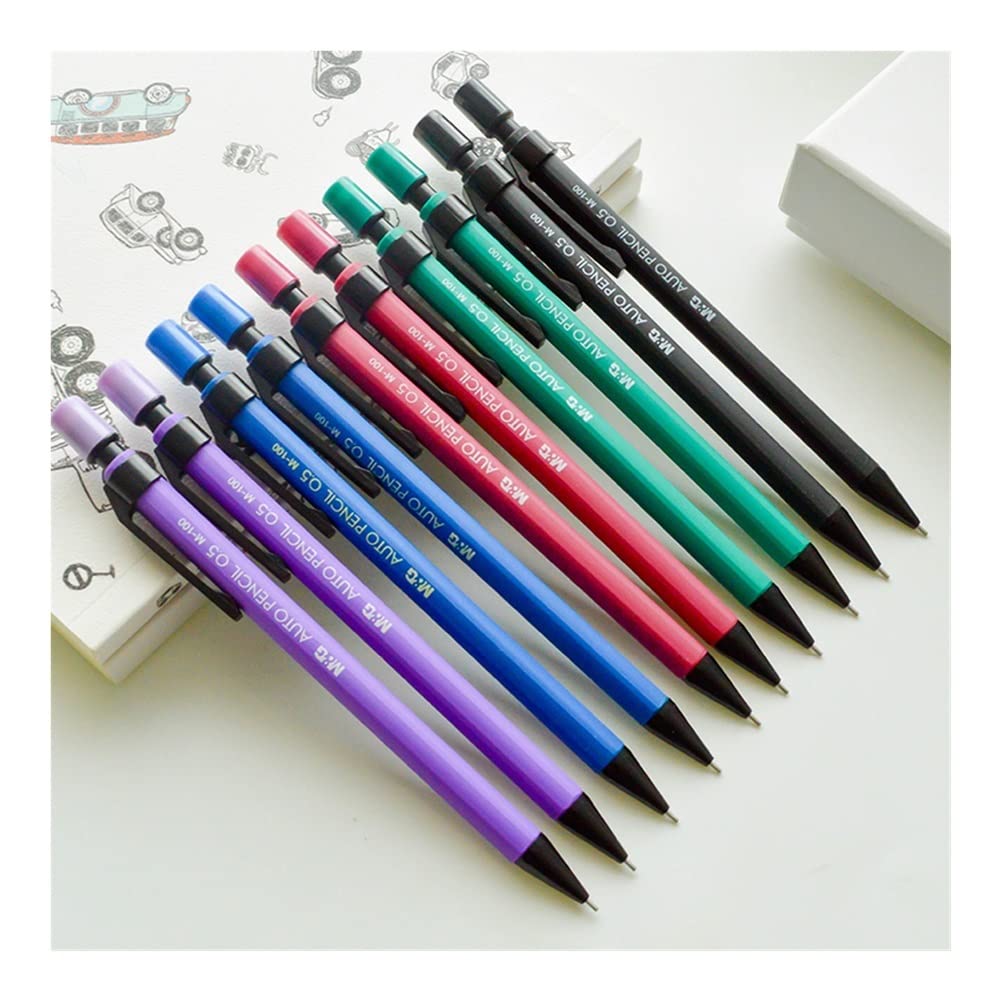 4er-Pack Bleistifte, 0,5 mm, niedliche Kunststoff-Druckbleistifte, 2B-Minen, Nachfüllpackungen für Zeichnen, Malen, Schulbedarf (4er-Pack)