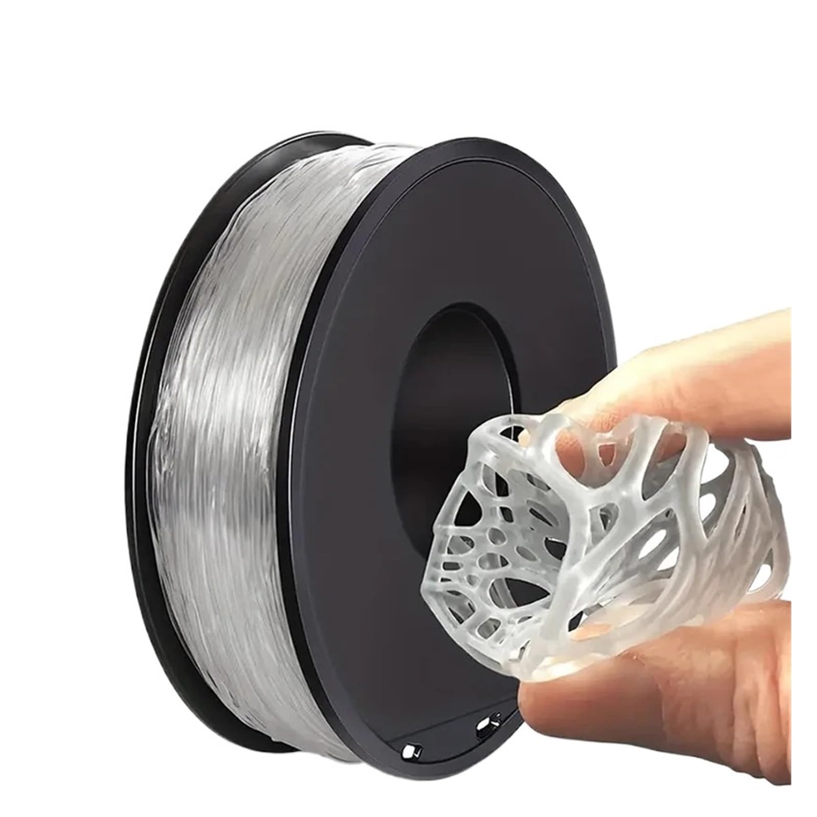Filamento flessibile trasparente TPU 3D da 1,75 mm, rotolo da 1 kg/500 g/200 g, filamento for stampante 3D flessibile, materiali for stampa in plastica trasparenti(Transparen,500g)