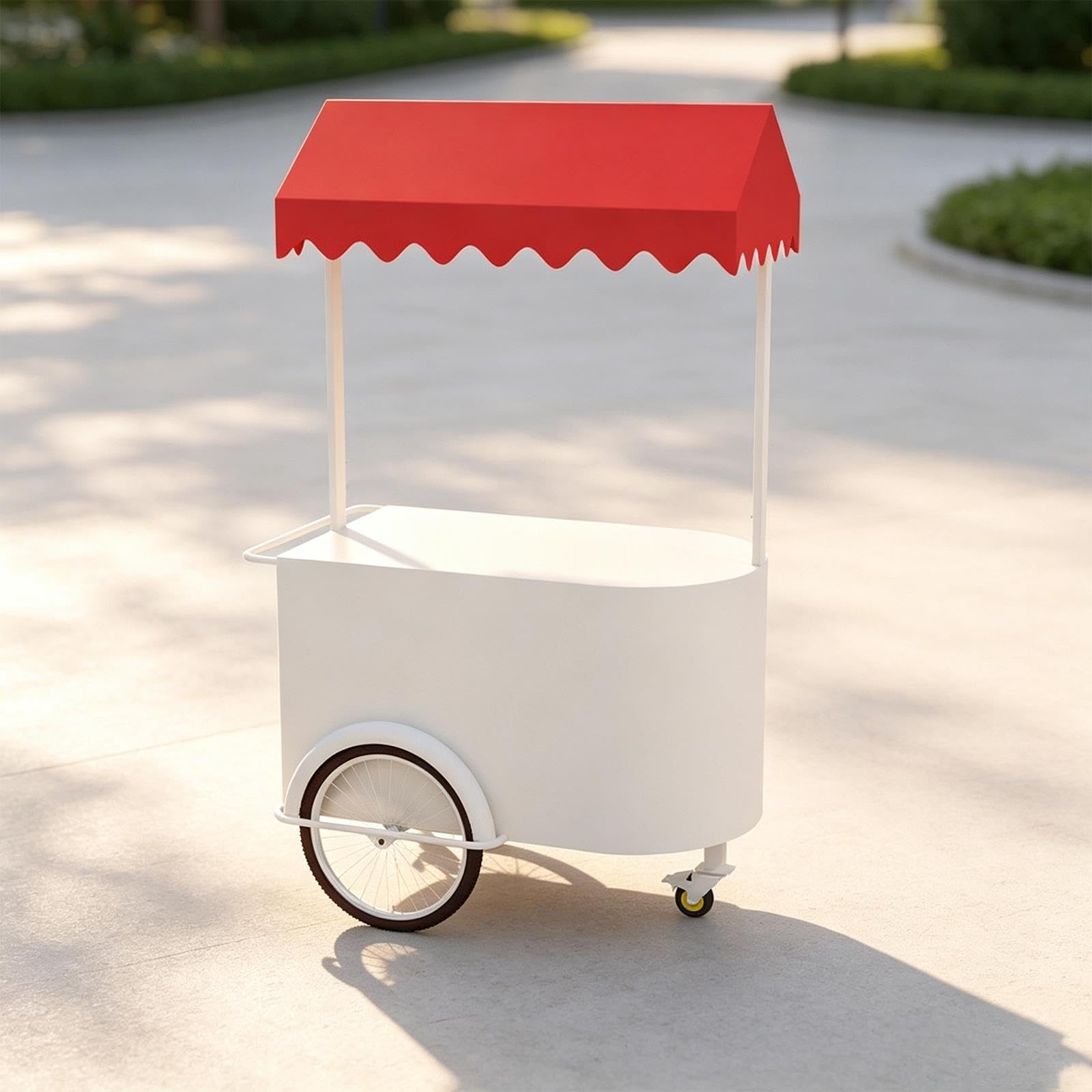 Carrito portátil para vendedores de Metal