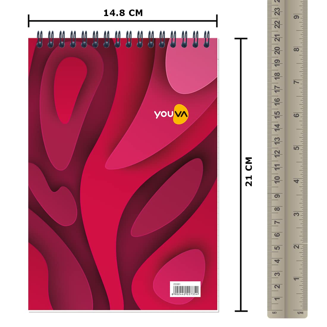 YOUVA Navneet My Notes Office Notebook Journal For Personal And Office Use | Top Wiro/Spiral Bound | Single Line | A5 Size - 14.8 Cm X 21 Cm | 160 Pages| Pack Of 3