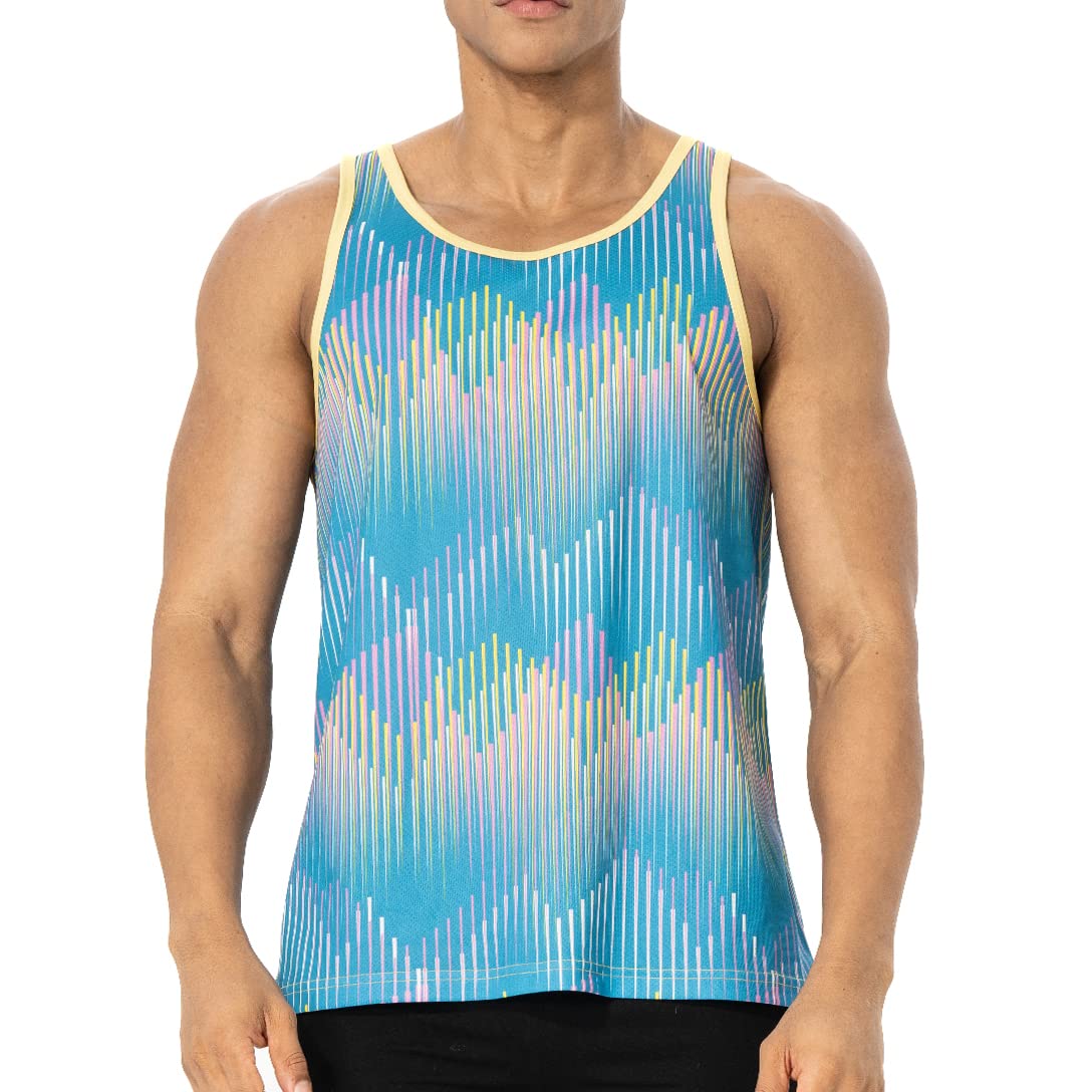 AIMPACTMen Athletic Workout Tank Top Mesh Casual Sleeveless Shirts