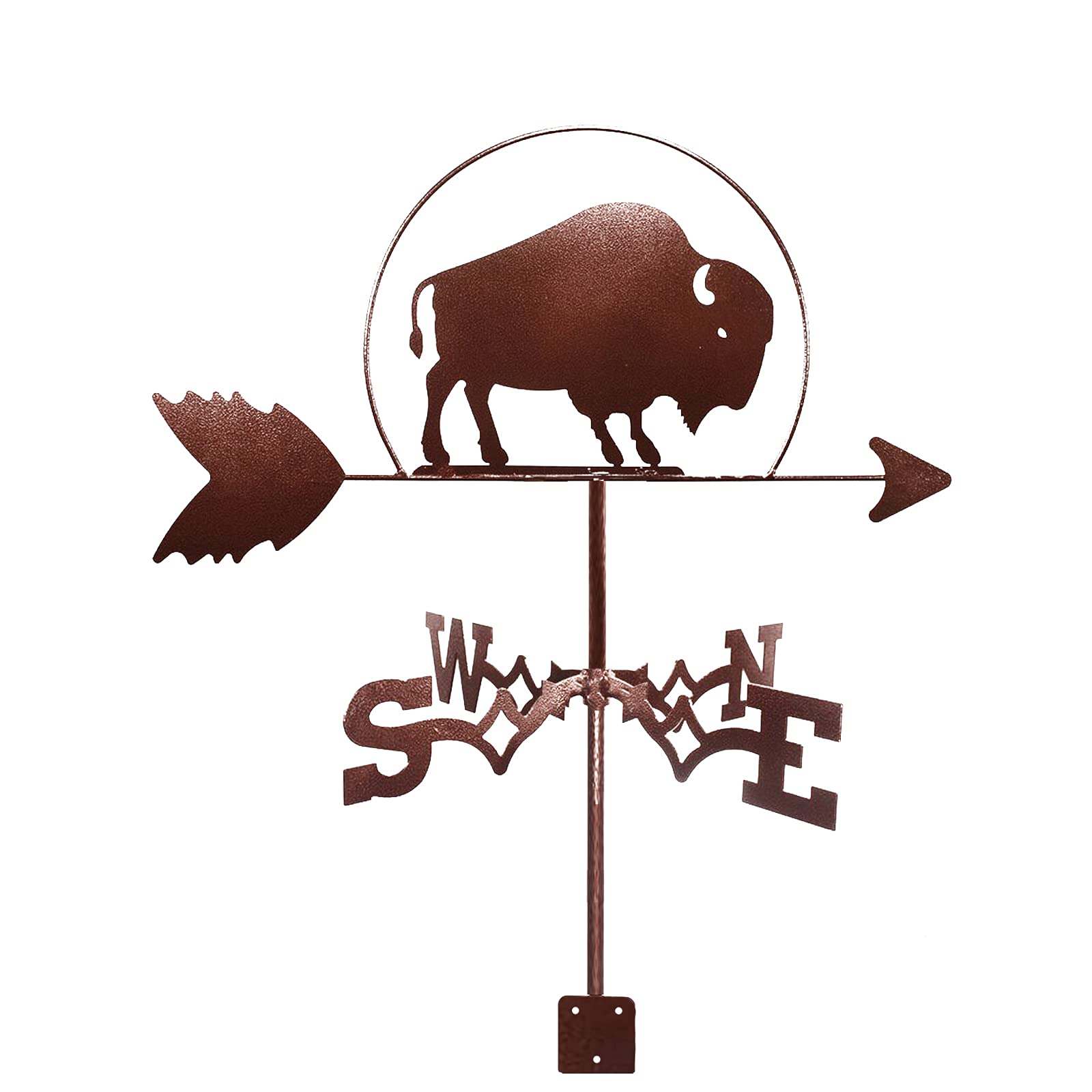 WIQUYBML Weathervane Bee Matador Wind Vane Weather Stainless Steel Weathercock Direction Indicator for Garden Yard Ornament/Cattle/35 * 50Cm