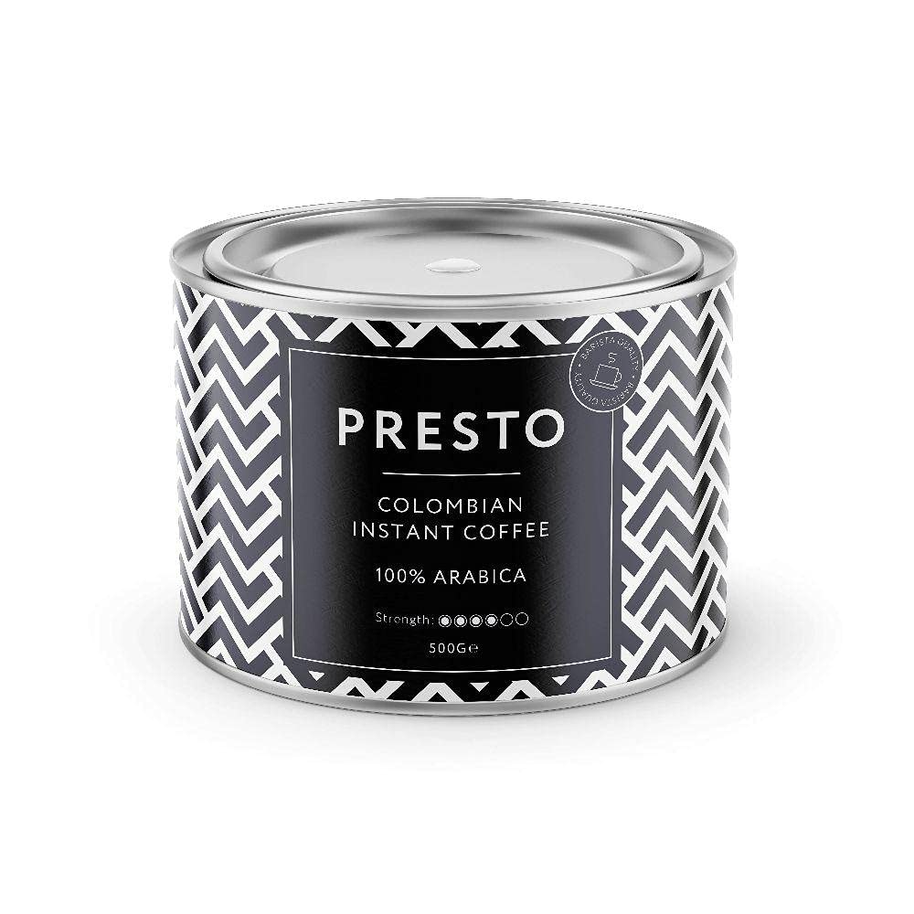 Presto Colombian Instant Coffee Barista Quality, Microground, Freeze
