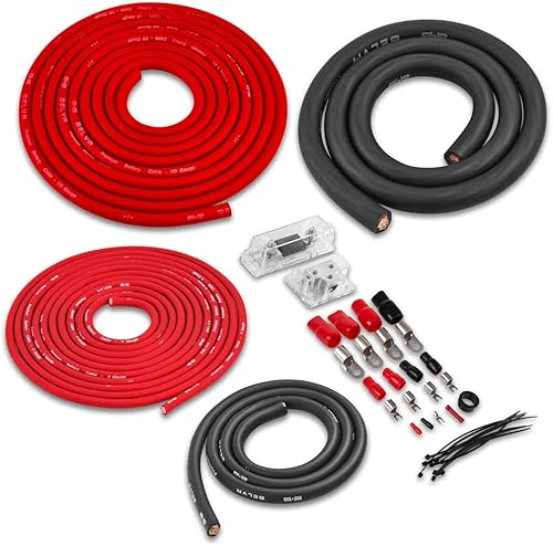 Miniatura 15 de Belva True 4 Gauge AWG Premium CCA Amplificador Kit De Cableado Sin Cable RCA - BPK4 ROJO Rojo,Azul,Gris,https://www.amazon.com/dp/undefined