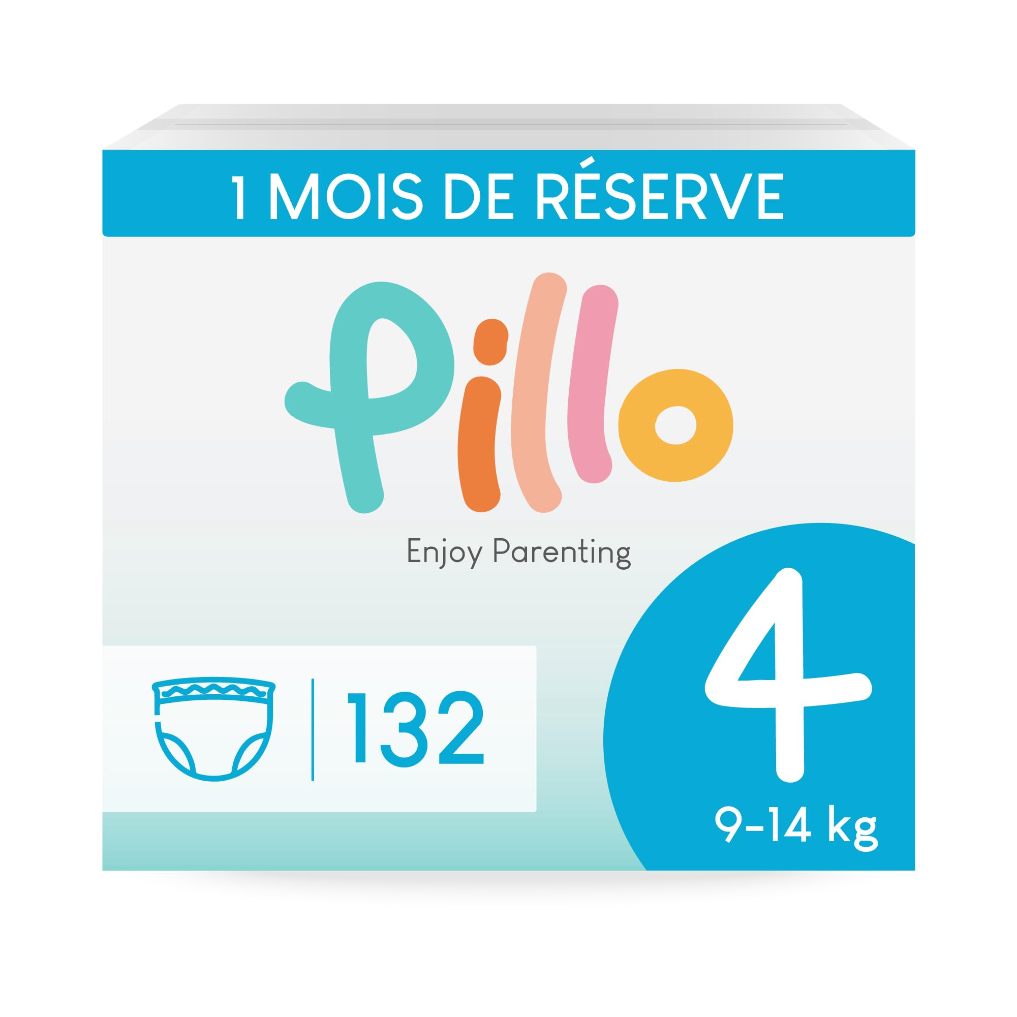Pillo Couche Culotte Taille 4 - Lot de 132 Pants, 6 Paquets de 22 Couches Culotte Bébé Taille 4 - Maxi (9-14 kg) - Couche Bebe