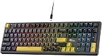 RK ROYAL KLUDGE X104 Clavier mécanique pleine taille, Claque de jeu crémeux filaire avec Pad et Knob,104 Clés de l'ordinateur clavier commutateur linéaire, RGB Backlit, Logiciel en ligne pour gagner/Mac