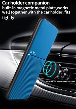 Kepuch Mowen Case Cover Bumper Built-in Metal Plate for Samsung Galaxy M30S/M21 - Blue
