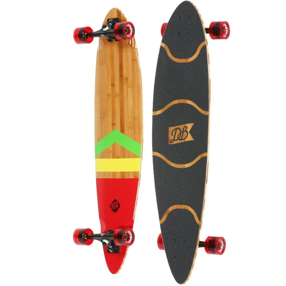 DB Longboards Anthem 42-Inch Pintail Longboard, 26.5" Wheelbase, Bamboo Fiberglass Construction, Continuous Camber, Cloud Ride 69mm Cruiser Wheels & Atlas 180mm Trucks, 42"x9.25