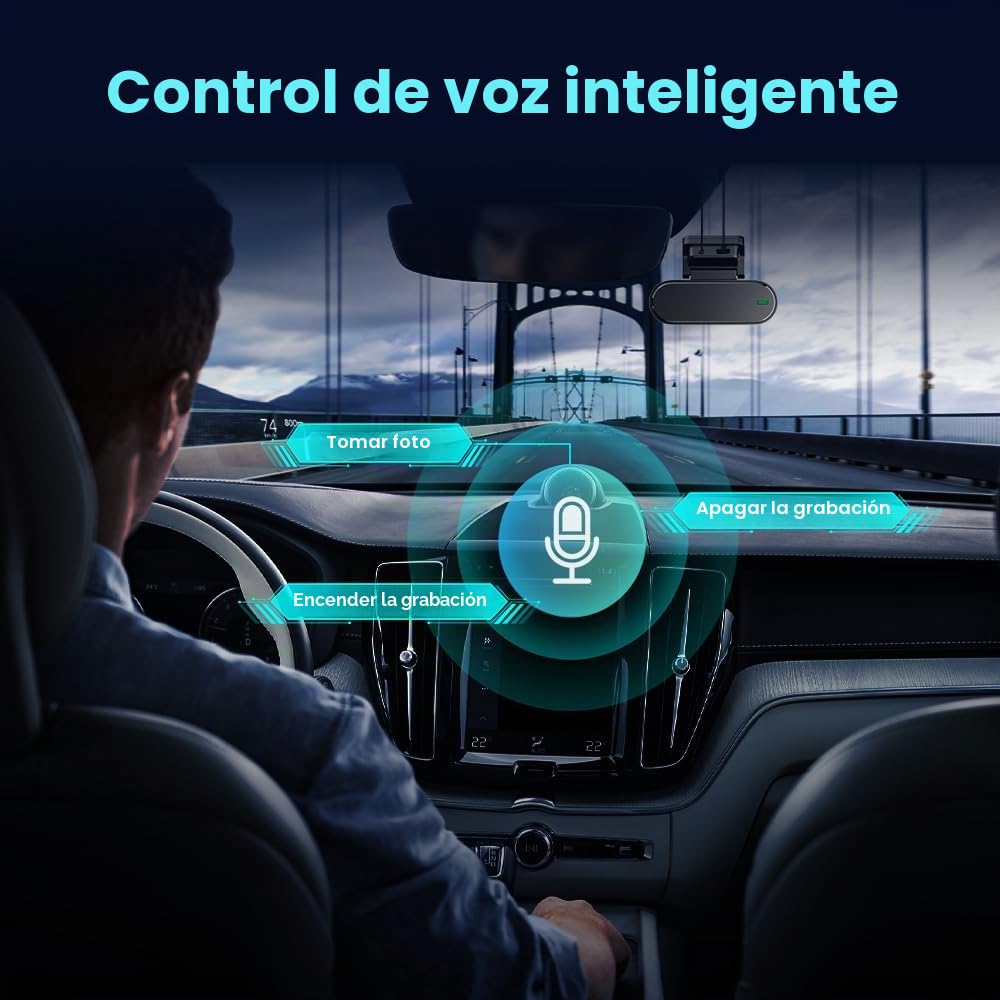 DDPAI N5 Dual Dashcam Coche 4K+1080P, Gratis 128GB Tarjeta + 32GB eMMC Integrada, Super Visión Nocturna, 5G WiFi, GPS, Modo Estacionamiento 24h, G-Sensor, Grabación en Bucle, Control por App