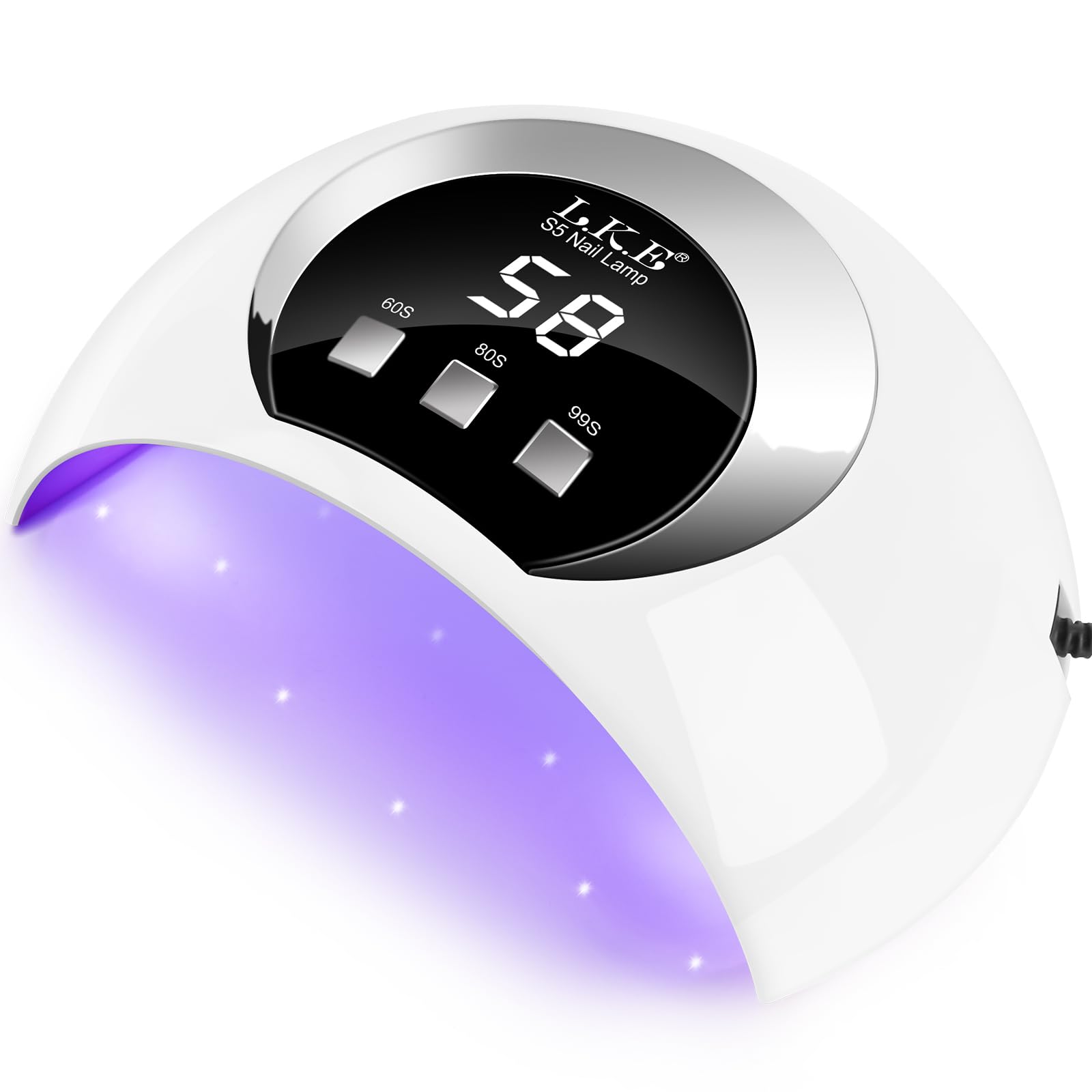 Wisdompark LED UV Light for Nails, 54W UV LED Nail Lamp with Automatic Sensor/3 Timers Professional Curing Lamp for Gel Polish Nail Dryer Nail Art Tools