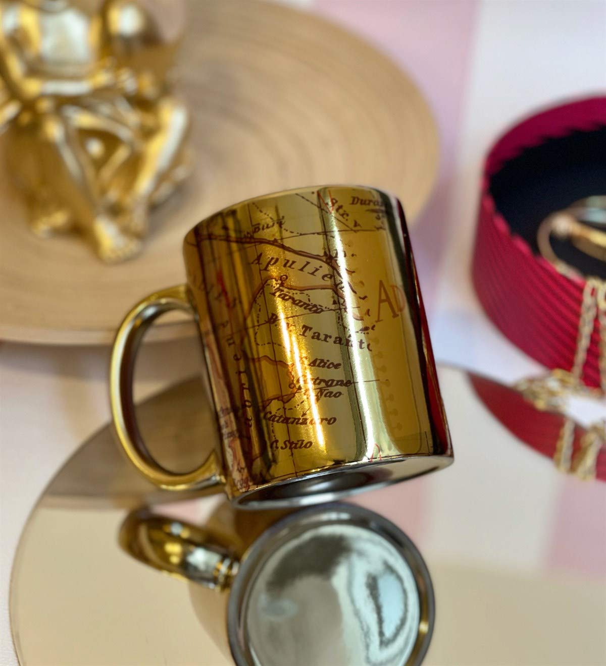giftmoda Travel Journal Tasarımlı Gold Kupa