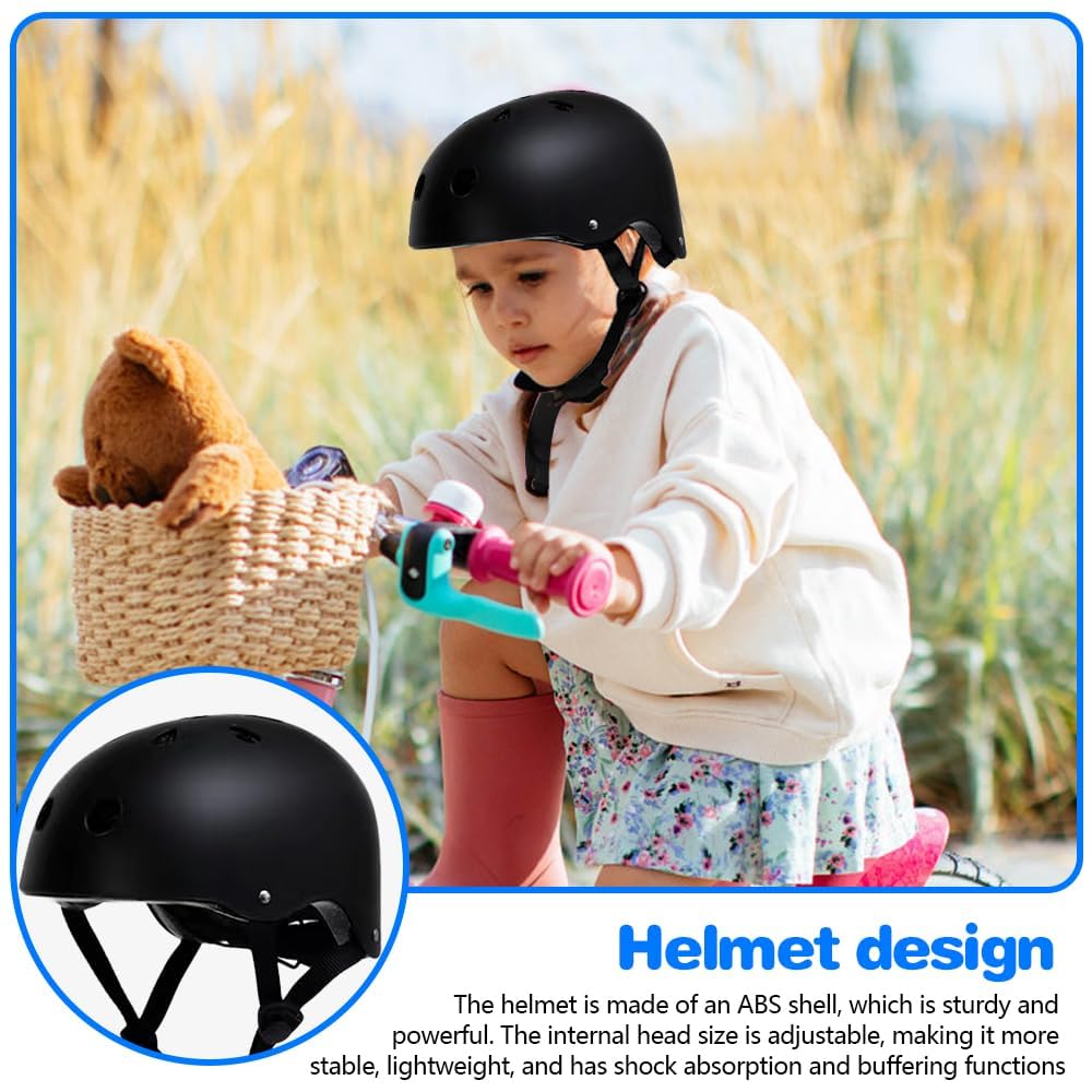 Set di Casco Protezione Bambini, 7 in 1 Set di Casco Regolabile Gomitiere Polso Ginocchiere per Skateboard, Bicicletta, Pattinaggio, Monopattino
