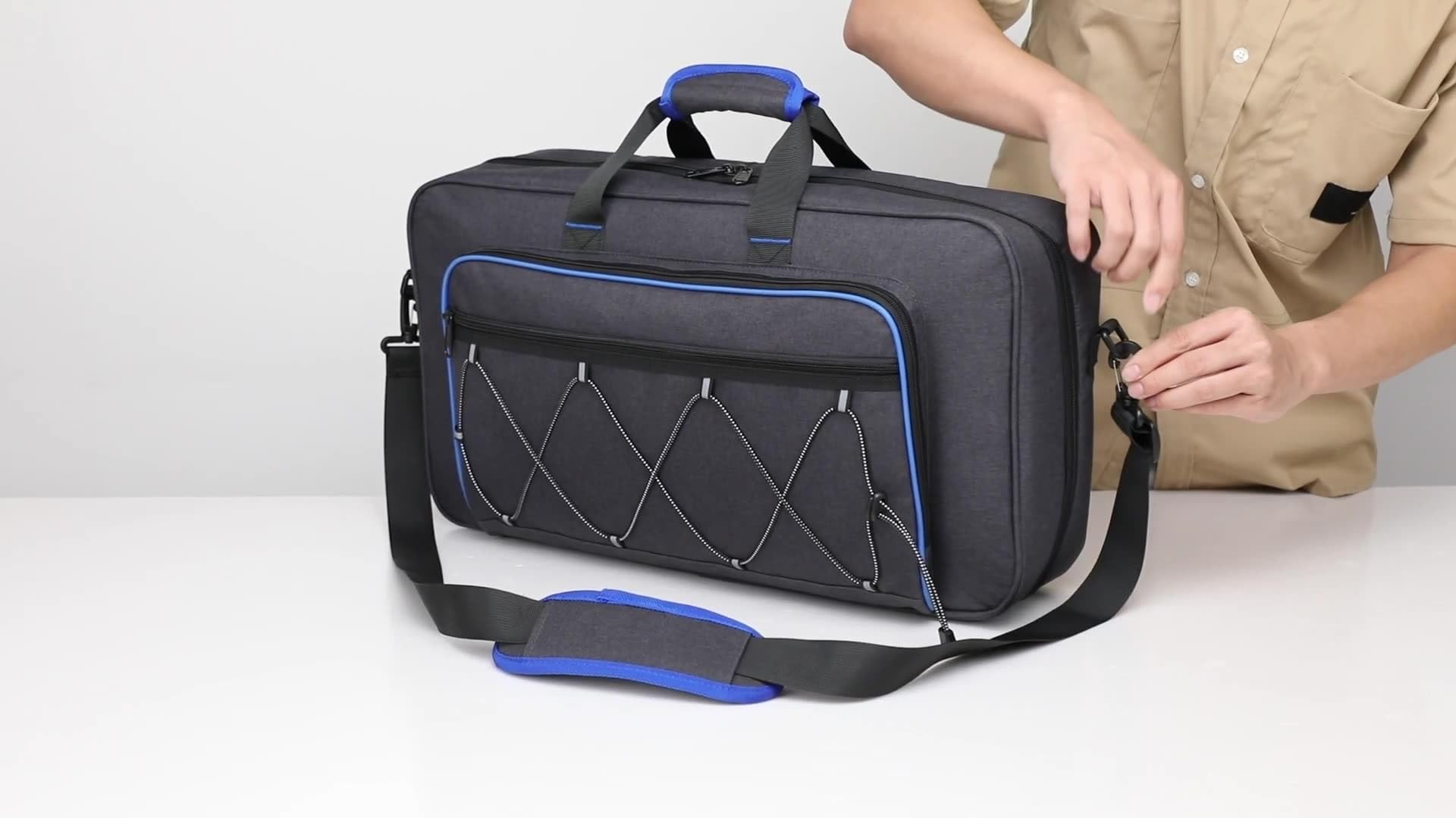 Borsa portaoggetti per Pioneer DDJ-FLX4 e DDJ-400, custodia Oxford multifunzionale adatta per laptop DDJ-REV1 e 15,6", borsa portatile per attrezzatura DJ, grigio