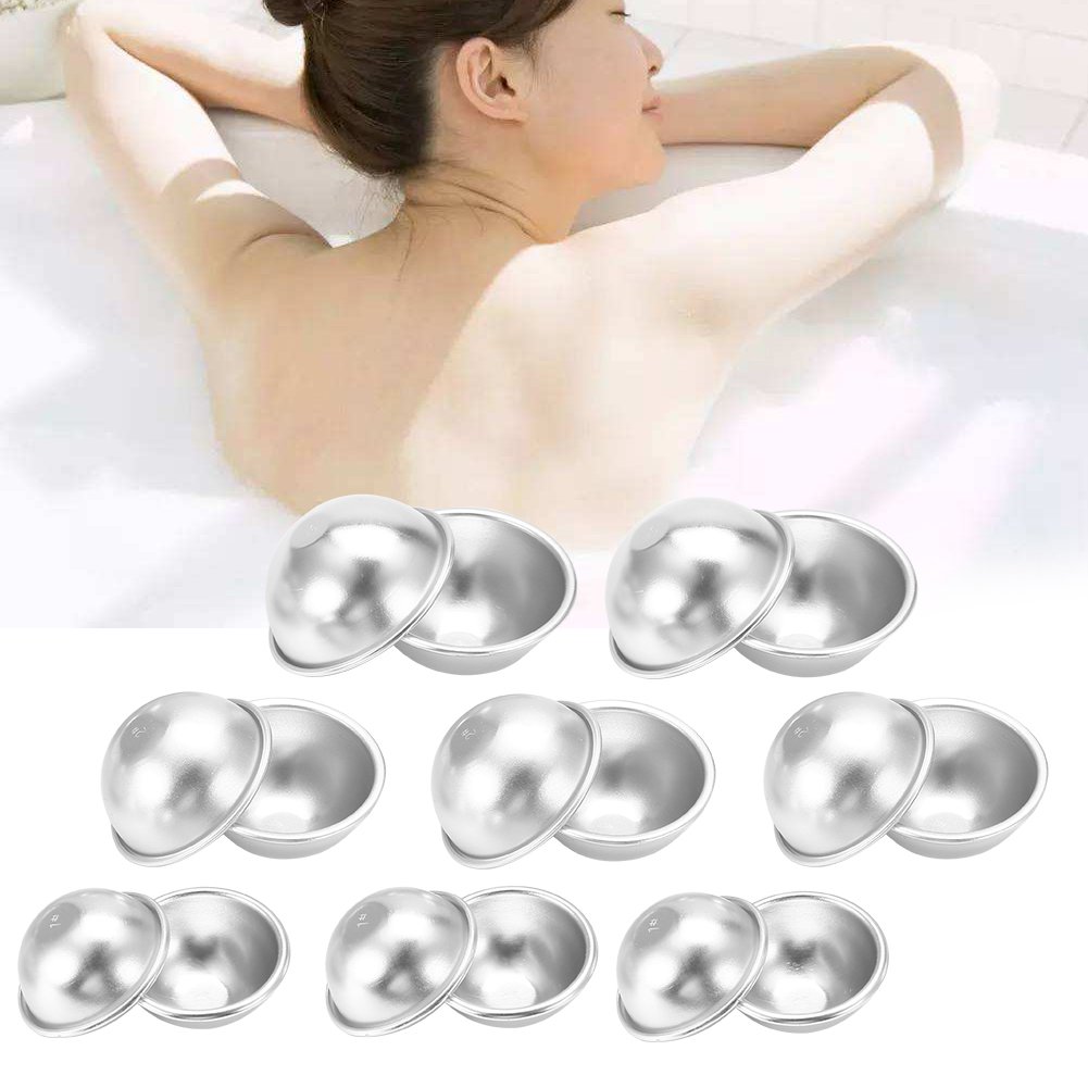 KIMISS Premium Handmade Aluminium Alloy Bath Bomb S Set for Fizzy Crafting, DIY Cake Tools - Versatile S for Bath Bombs and Baking (Aluminum alloy 4)