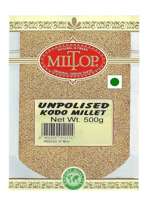 Image of Miltop Unpolished Millets Natural Grains Combo 2500g | Foxtail | Kodo | Proso | Little | Barnyard 500 g Each