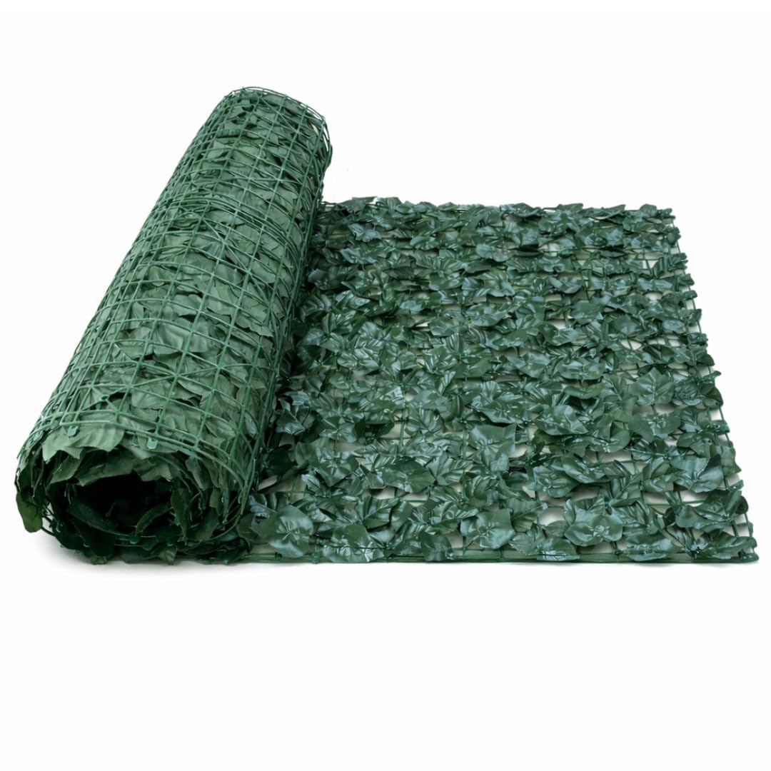 CATRAL Nortene Seto Artificial Squarehedra para Valla y Jardín PVC 1.5x3m | Diseño Natural Y Decorativo | Seto Artificial Con Hojas De Hiedra De En Dos Tonos De, Ocultación Y Decoración En Jardín