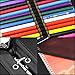 YOUSHARES 180 Slots PU Leather Colored Pencil Case - Large Capacity Carrying Case for Prismacolor Watercolor Pencils, Crayola Colored Pencils, Marco Pens, Gel Pens（Black）