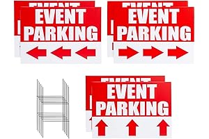 Juvale 6 Pack Parking Signs with Stakes