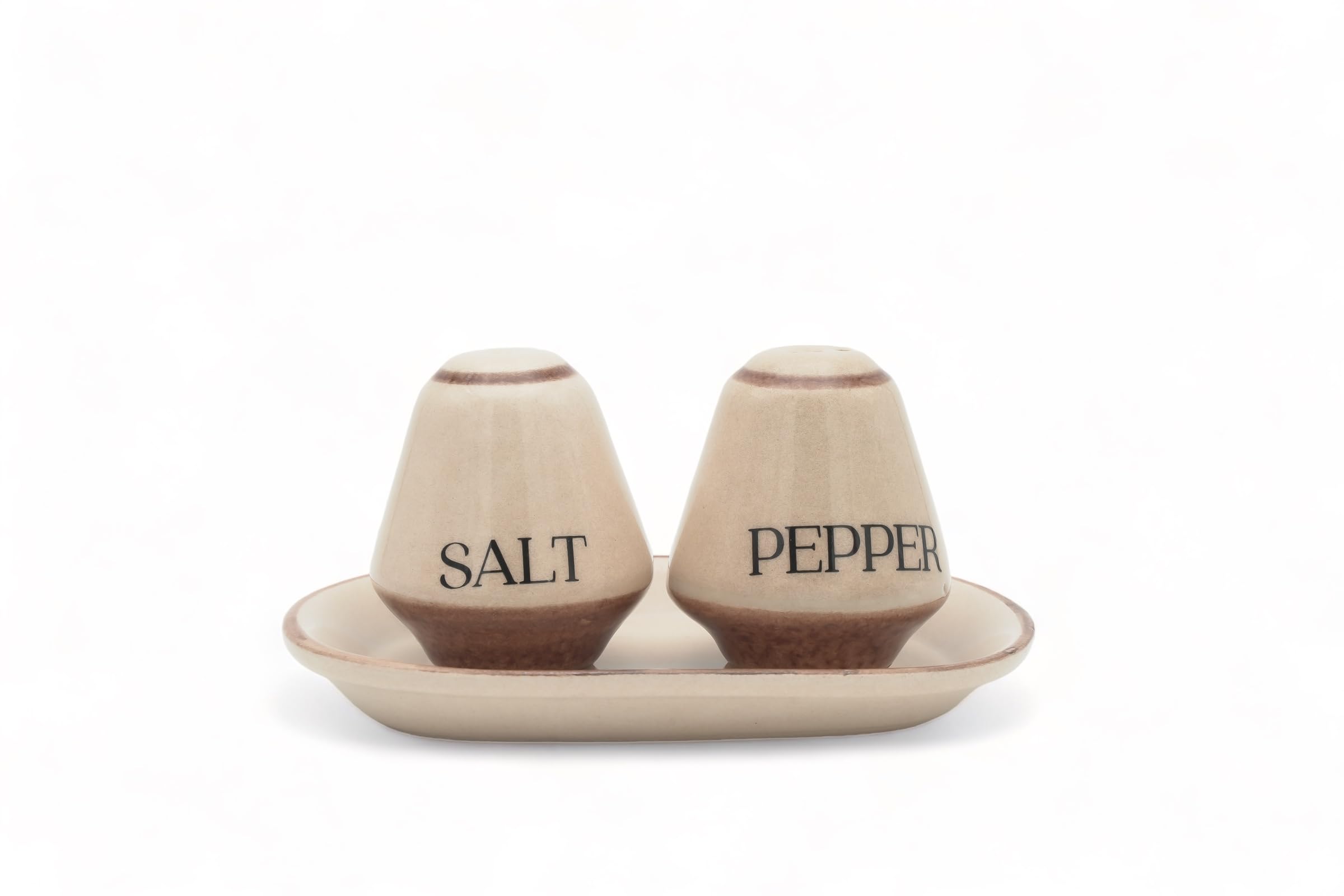 Ceramic Salt and Pepper Shakers Set, Handmade Rustic Salt and Pepper Shakers for Farmhouse, White Rustic Design Salt Shakers for Kitchen Decor