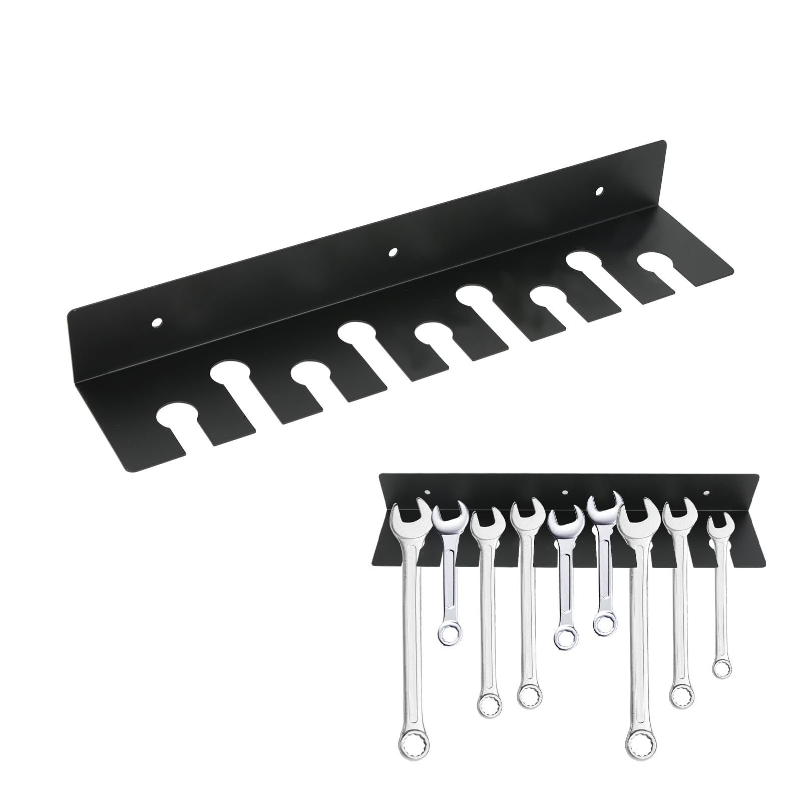 Tool Organizer Wall Mount Rack - Hammer Holder and Wrench Storage Solution for Workshop, Shed, Garage, and Home Tool Library