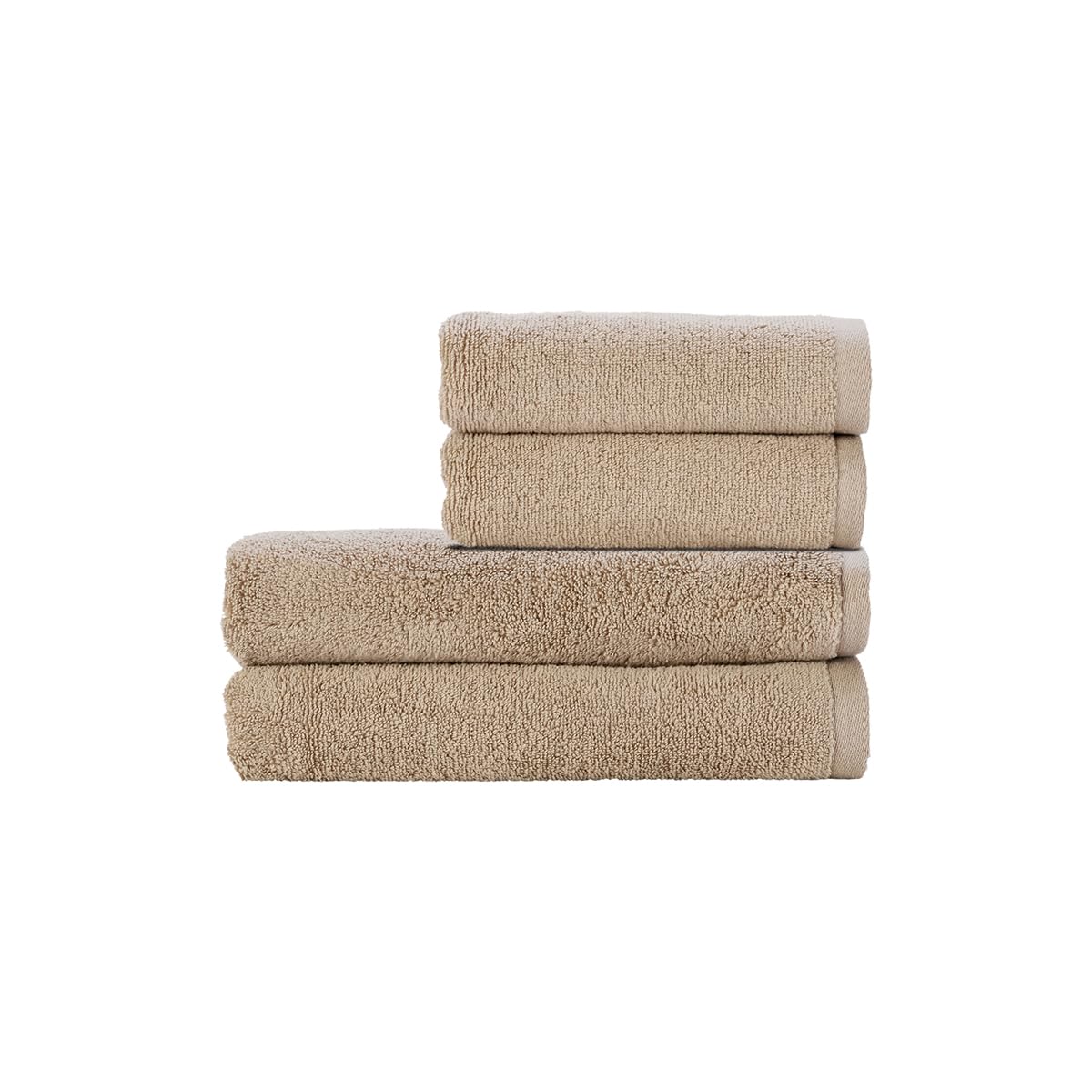 Christy Cirrus Quick Dry Towel Set, Latte Beige, 2 Hand Towels 2 Bath Towels Set